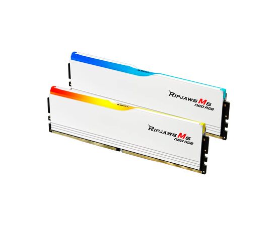 Модуль памяти для компьютера DDR5 48GB (2x24GB) 6000 MHz Ripjaws M5 Neo RGB Matte White G.Skill (F5-6000J3036F24GX2-RM5NRW), изображение 3 Модуль памяти для компьютера DDR5 48GB (2x24GB) 6000 MHz Ripjaws M5 Neo RGB Matte White G.Skill (F5-6000J3036F24GX2-RM5NRW), изображение 3