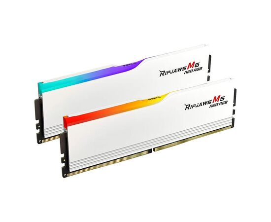 Модуль пам'яті для комп'ютера DDR5 48GB (2x24GB) 6000 MHz Ripjaws M5 Neo RGB Matte White G.Skill (F5-6000J3036F24GX2-RM5NRW)