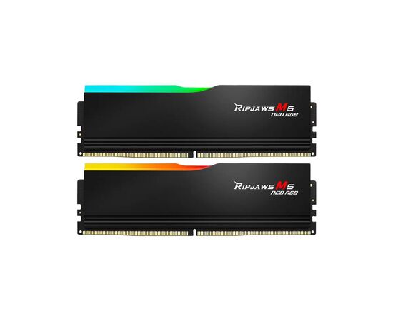 Модуль пам'яті для комп'ютера DDR5 64GB (2x32GB) 6000 MHz Ripjaws M5 Neo RGB Matte Black G.Skill (F5-6000J3636F32GX2-RM5NRK)