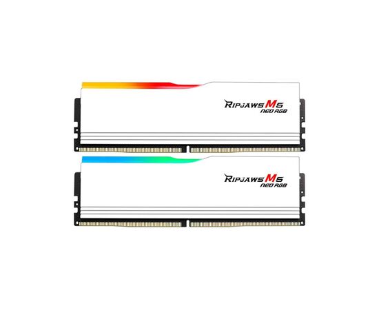 Модуль пам'яті для комп'ютера DDR5 64GB (2x32GB) 6000 MHz Ripjaws M5 Neo RGB Matte White G.Skill (F5-6000J3636F32GX2-RM5NRW)