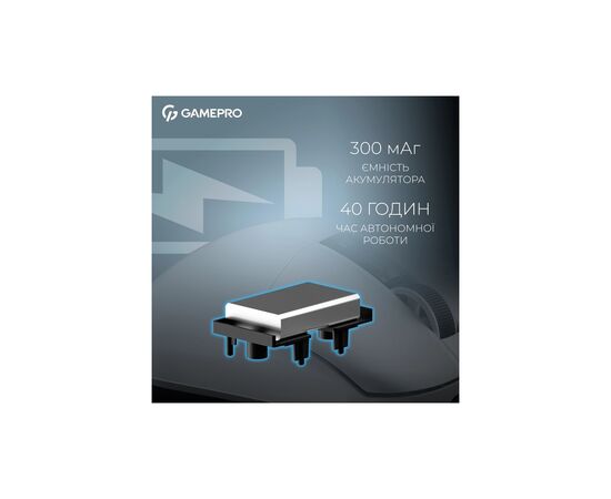 Мышка GamePro Asgard Thor Wireless/Bluetooth/USB White (GM023W), изображение 8 Мышка GamePro Asgard Thor Wireless/Bluetooth/USB White (GM023W), изображение 8