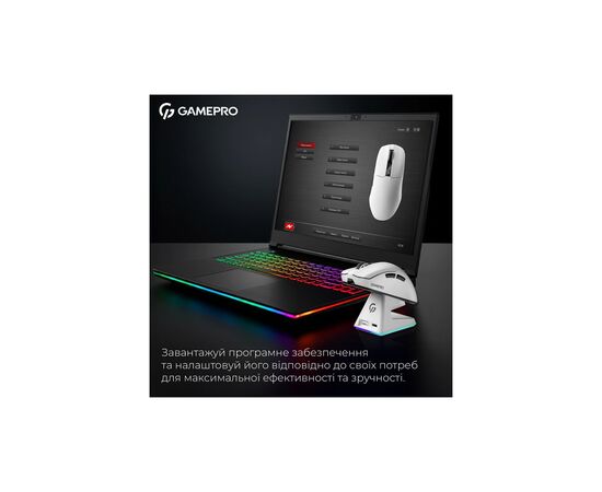 Мышка GamePro Asgard Thor Wireless/Bluetooth/USB White (GM023W), изображение 9 Мышка GamePro Asgard Thor Wireless/Bluetooth/USB White (GM023W), изображение 9