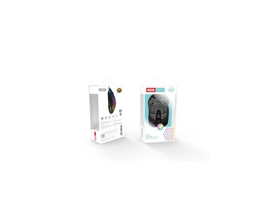Мышка XO M4 4000 DPI RGB USB Black (XO-M4-BK), изображение 2 Мышка XO M4 4000 DPI RGB USB Black (XO-M4-BK), изображение 2