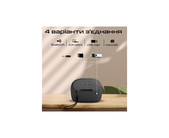 Акустическая система Promate Mood 5W Black (mood.black), изображение 4 Акустическая система Promate Mood 5W Black (mood.black), изображение 4