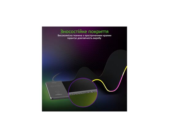 Коврик для мышки Vertux RaftPad-Qi з бездротовою зарядкою 15 Вт Black (raftpad-qi.black), изображение 6 Коврик для мышки Vertux RaftPad-Qi з бездротовою зарядкою 15 Вт Black (raftpad-qi.black), изображение 6