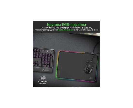Коврик для мышки Vertux FluxPad Speed Black (fluxpad.black), изображение 3 Коврик для мышки Vertux FluxPad Speed Black (fluxpad.black), изображение 3