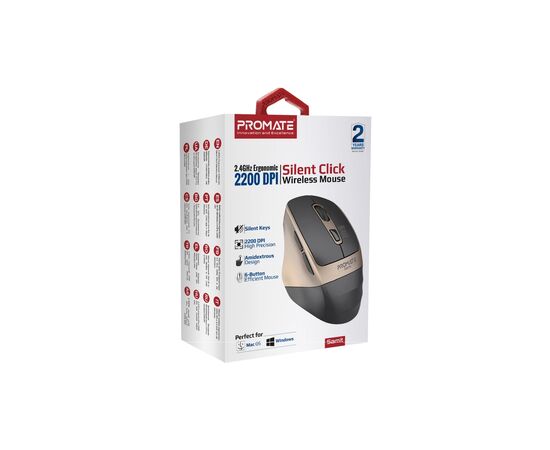 Мишка Promate Samit Wireless Gold (samit.gold), зображення 6 Мишка Promate Samit Wireless Gold (samit.gold), зображення 6