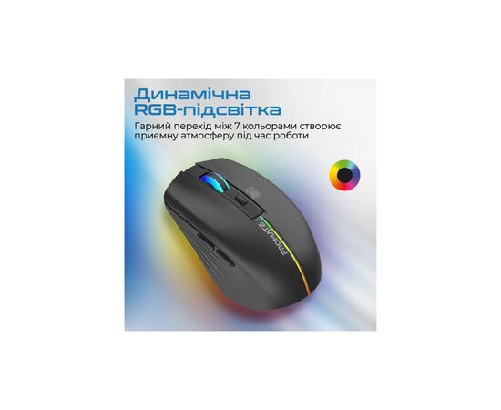 Мышка Promate Kitt Wireless Black (kitt.black), изображение 5 Мышка Promate Kitt Wireless Black (kitt.black), изображение 5