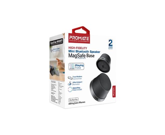 Акустическая система Promate Punch 3 Вт Black (punch.black), изображение 9 Акустическая система Promate Punch 3 Вт Black (punch.black), изображение 9