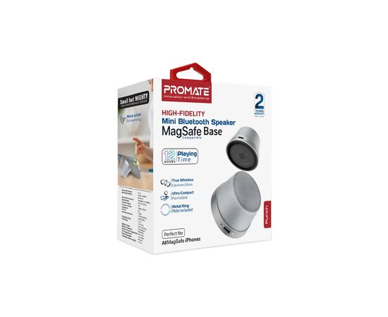 Акустическая система Promate Punch 3 Вт Silver (punch.silver), изображение 9 Акустическая система Promate Punch 3 Вт Silver (punch.silver), изображение 9