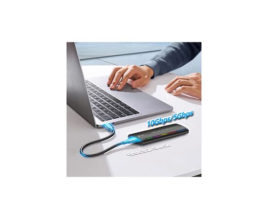 Карман внешний Dynamode M.2 SSD NVMe/SATA combo USB3.2 GEN2 Type-C aluminium black (DM-CAD-SSD10), изображение 6 Карман внешний Dynamode M.2 SSD NVMe/SATA combo USB3.2 GEN2 Type-C aluminium black (DM-CAD-SSD10), изображение 6