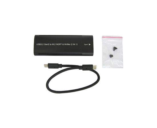Карман внешний Dynamode M.2 SSD NVMe/SATA combo USB3.2 GEN2 Type-C aluminium black (DM-CAD-SSD10), изображение 7 Карман внешний Dynamode M.2 SSD NVMe/SATA combo USB3.2 GEN2 Type-C aluminium black (DM-CAD-SSD10), изображение 7
