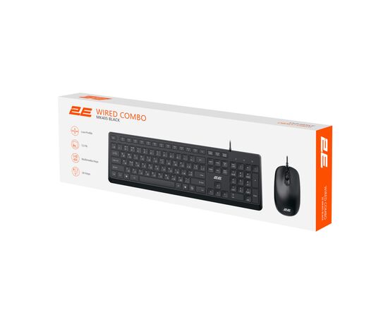 Комплект 2E MK405 USB UA Black (2E-MK405UBK), зображення 7 Комплект 2E MK405 USB UA Black (2E-MK405UBK), зображення 7