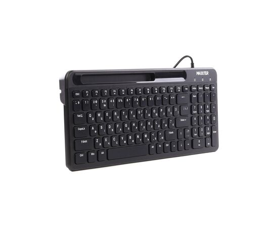 Клавиатура Maxxter KB-01B-UA USB Black (KB-01B-UA), изображение 3 Клавиатура Maxxter KB-01B-UA USB Black (KB-01B-UA), изображение 3