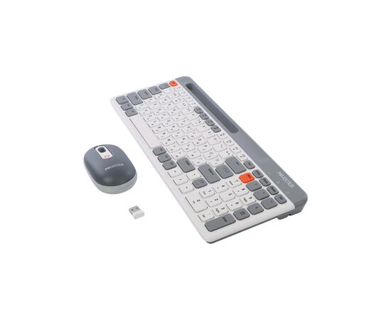 Комплект Maxxter KMS-WCM-03G-UA Wireless Gray/White (KMS-WCM-03G-UA), зображення 3 Комплект Maxxter KMS-WCM-03G-UA Wireless Gray/White (KMS-WCM-03G-UA), зображення 3