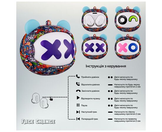 Наушники XoKo G05-face changing TWS Violet (G05-VIOT), изображение 9