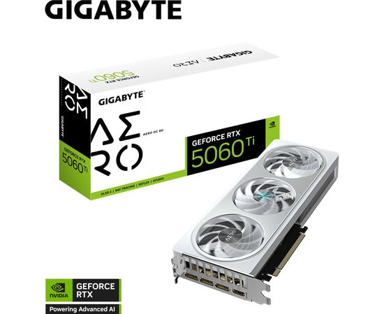 Видеокарта GIGABYTE GeForce RTX5060Ti 8Gb AERO OC (GV-N506TAERO OC-8GD), изображение 11 Видеокарта GIGABYTE GeForce RTX5060Ti 8Gb AERO OC (GV-N506TAERO OC-8GD), изображение 11