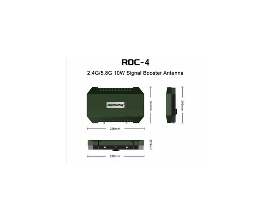 Усилитель сигнала для дрона Acasom ROC-4 Green 2.4G/5.15/5.8G (10Вт) (ROC-4 Green), изображение 6 Усилитель сигнала для дрона Acasom ROC-4 Green 2.4G/5.15/5.8G (10Вт) (ROC-4 Green), изображение 6