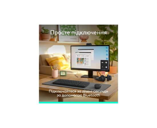 Клавиатура Logitech K250 Bluetooth/Wireless UA Graphite (920-013822), изображение 2 Клавиатура Logitech K250 Bluetooth/Wireless UA Graphite (920-013822), изображение 2