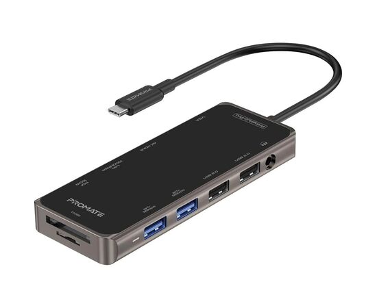 Концентратор Promate USB-C 11-in-1 Promate primehub-pro.grey (primehub-pro.grey)