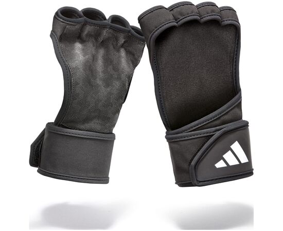 Рукавички для фітнесу Adidas Open Back Training Gloves ADGB-15062 чорний M (885652026253), зображення 5 Рукавички для фітнесу Adidas Open Back Training Gloves ADGB-15062 чорний M (885652026253), зображення 5