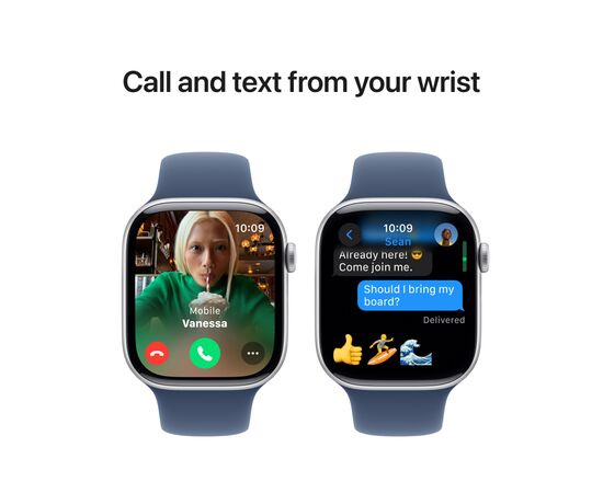 Смарт-годинник Apple Watch Series 10 GPS + Cellular 42mm Gold Titanium Case with Starlight Sport Band - S/M (MX063QH/A), зображення 7 Смарт-годинник Apple Watch Series 10 GPS + Cellular 42mm Gold Titanium Case with Starlight Sport Band - S/M (MX063QH/A), зображення 7