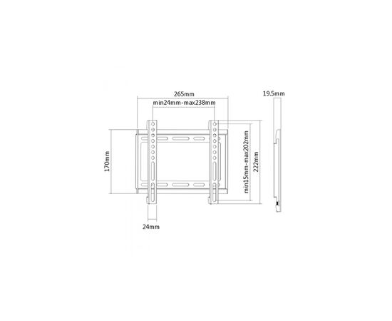 Кронштейн Brateck KL22-22F, изображение 2 Кронштейн Brateck KL22-22F, изображение 2