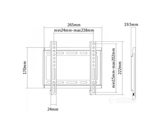 Кронштейн Brateck KL22-22F, изображение 6 Кронштейн Brateck KL22-22F, изображение 6