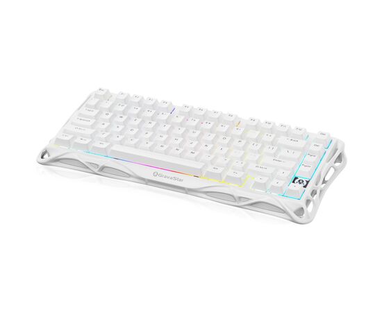 Клавіатура GravaStar Mercury K1 Lite Wireless/Bluetooth/USB UA White (GSK1LITE_WHT), зображення 2 Клавіатура GravaStar Mercury K1 Lite Wireless/Bluetooth/USB UA White (GSK1LITE_WHT), зображення 2
