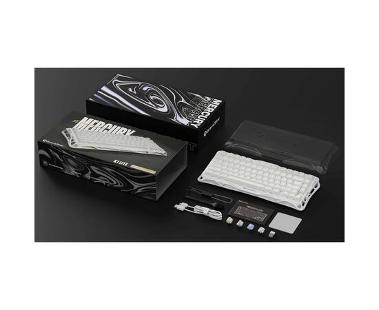 Клавіатура GravaStar Mercury K1 Lite Wireless/Bluetooth/USB UA White (GSK1LITE_WHT), зображення 5 Клавіатура GravaStar Mercury K1 Lite Wireless/Bluetooth/USB UA White (GSK1LITE_WHT), зображення 5