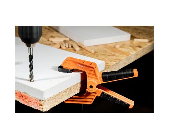 Струбцина Neo Tools затискач пружинний, пластик, 100мм (45-523), изображение 3 Струбцина Neo Tools затискач пружинний, пластик, 100мм (45-523), изображение 3