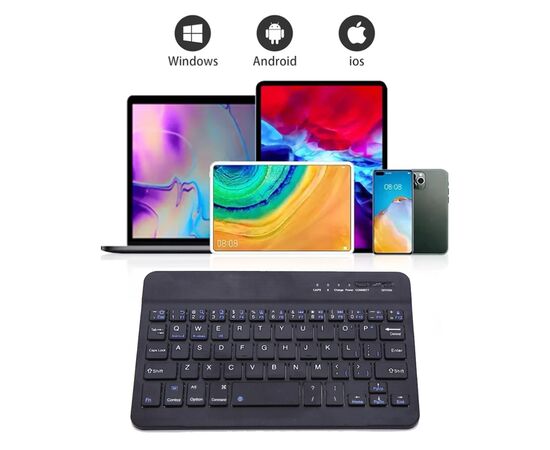 Клавиатура BeCover Bluetooth UA Black (713408), изображение 6 Клавиатура BeCover Bluetooth UA Black (713408), изображение 6