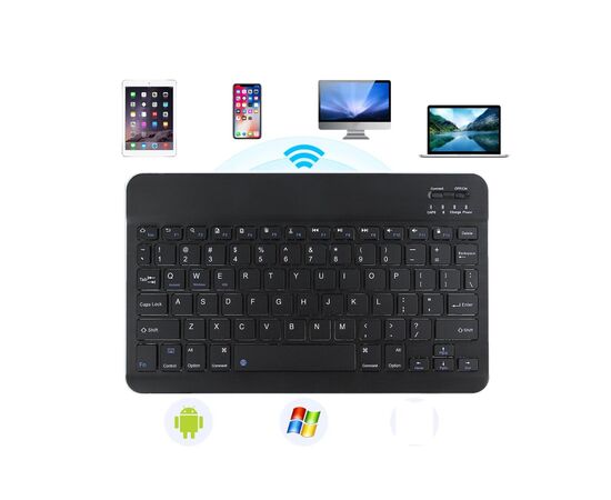 Клавиатура BeCover (245х150 мм) Bluetooth UA Black (713405), изображение 2 Клавиатура BeCover (245х150 мм) Bluetooth UA Black (713405), изображение 2