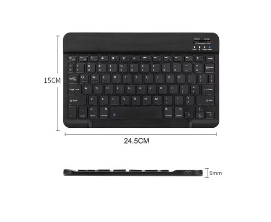 Клавиатура BeCover (245х150 мм) Bluetooth UA Black (713405), изображение 5 Клавиатура BeCover (245х150 мм) Bluetooth UA Black (713405), изображение 5