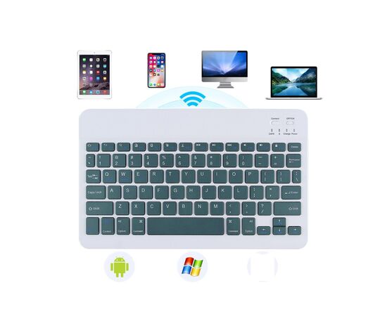 Клавиатура BeCover (245х150 мм) Bluetooth UA Dark Green (713406), изображение 2 Клавиатура BeCover (245х150 мм) Bluetooth UA Dark Green (713406), изображение 2