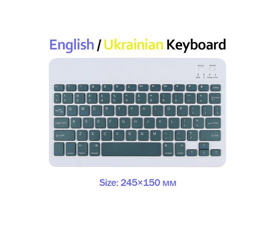 Клавиатура BeCover (245х150 мм) Bluetooth UA Dark Green (713406)