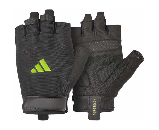 Рукавички для фітнесу Adidas Essential Training Gloves ADGB-15003GN чорний, зелений L (885652025973)