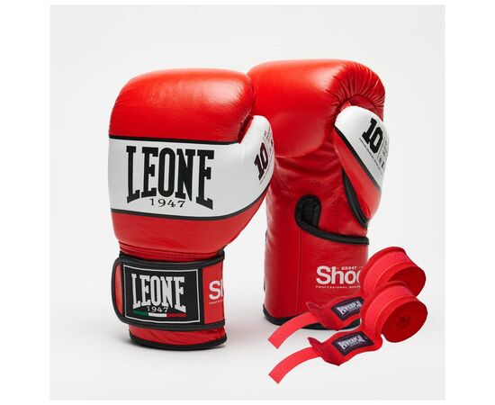 Боксерські рукавички Leone GN047 Shock Red 12 унцій (GN047_Red_12oz)