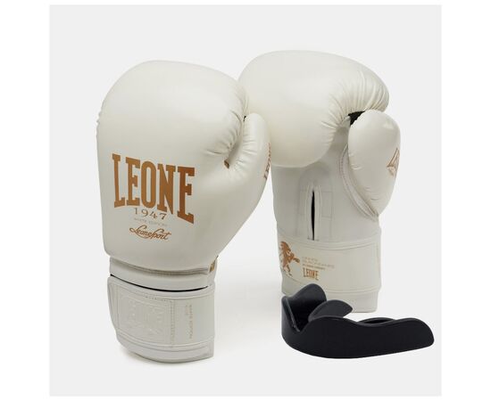 Боксерские перчатки Leone GN059W White/Gold 16 унцій (GN059W_White_16oz)