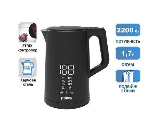 Электрочайник PRIME Technics PKD 1788 BS, изображение 10 Электрочайник PRIME Technics PKD 1788 BS, изображение 10