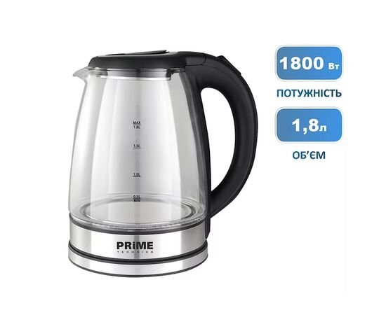 Электрочайник PRIME Technics PKG 1808 B, изображение 2 Электрочайник PRIME Technics PKG 1808 B, изображение 2