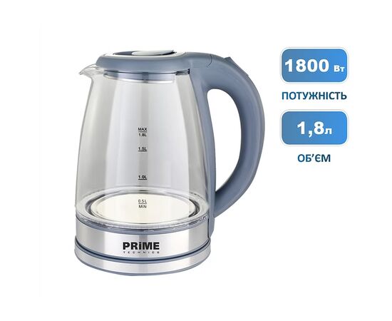 Электрочайник PRIME Technics PKG 1808 G, изображение 2 Электрочайник PRIME Technics PKG 1808 G, изображение 2