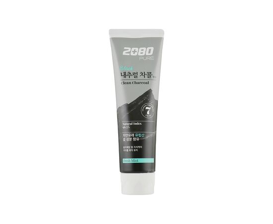 Зубна паста Aekyung 2080 Pure Black Clean Charcoal Fresh Mint 125 г (8801046328903)
