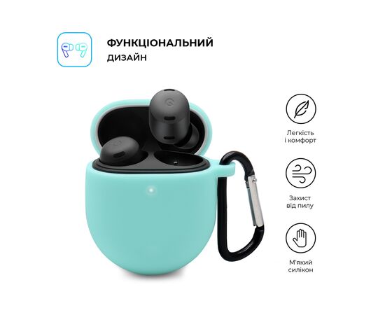 Чохол для навушників Armorstandart Hang Case для Google Pixel Buds Pro Mint (ARM75407), зображення 2 Чохол для навушників Armorstandart Hang Case для Google Pixel Buds Pro Mint (ARM75407), зображення 2