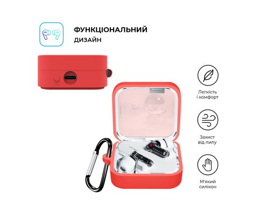 Чохол для навушників Armorstandart Hang Case для Nothing Ear (2) Red (ARM75398), зображення 2