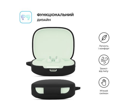 Чехол для наушников Armorstandart Hang Case для Xiaomi Redmi Buds 6 Black (ARM83390), изображение 2 Чехол для наушников Armorstandart Hang Case для Xiaomi Redmi Buds 6 Black (ARM83390), изображение 2