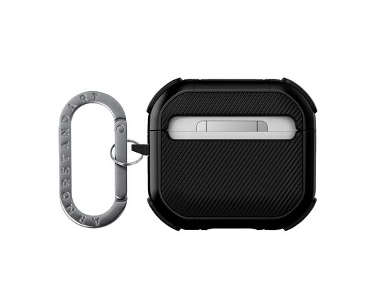 Чохол для навушників Armorstandart Panzer для Apple Airpods 4 Black (ARM82552), зображення 2 Чохол для навушників Armorstandart Panzer для Apple Airpods 4 Black (ARM82552), зображення 2