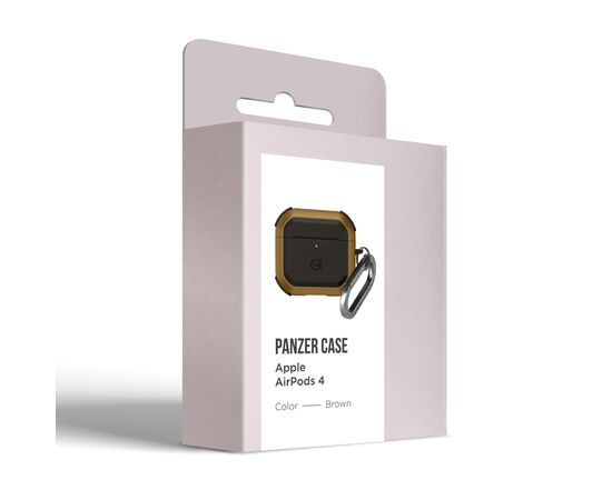 Чехол для наушников Armorstandart Panzer для Apple Airpods 4 Brown (ARM82556), изображение 3 Чехол для наушников Armorstandart Panzer для Apple Airpods 4 Brown (ARM82556), изображение 3