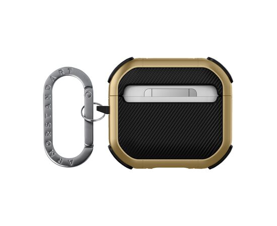Чехол для наушников Armorstandart Panzer для Apple Airpods 4 Gold (ARM82555), изображение 2 Чехол для наушников Armorstandart Panzer для Apple Airpods 4 Gold (ARM82555), изображение 2