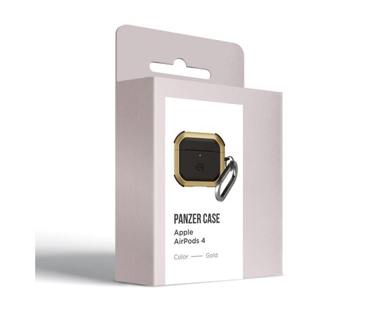 Чехол для наушников Armorstandart Panzer для Apple Airpods 4 Gold (ARM82555), изображение 3 Чехол для наушников Armorstandart Panzer для Apple Airpods 4 Gold (ARM82555), изображение 3